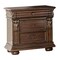 Saltoro Sherpi 3 Drawer Wooden Nightstand with Molded and Carved Details, Brown-